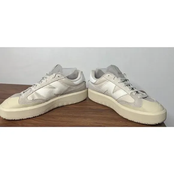 New Balance CT302 White Gray Suede Canvas Men's 9 Neutral Streetwear Casual